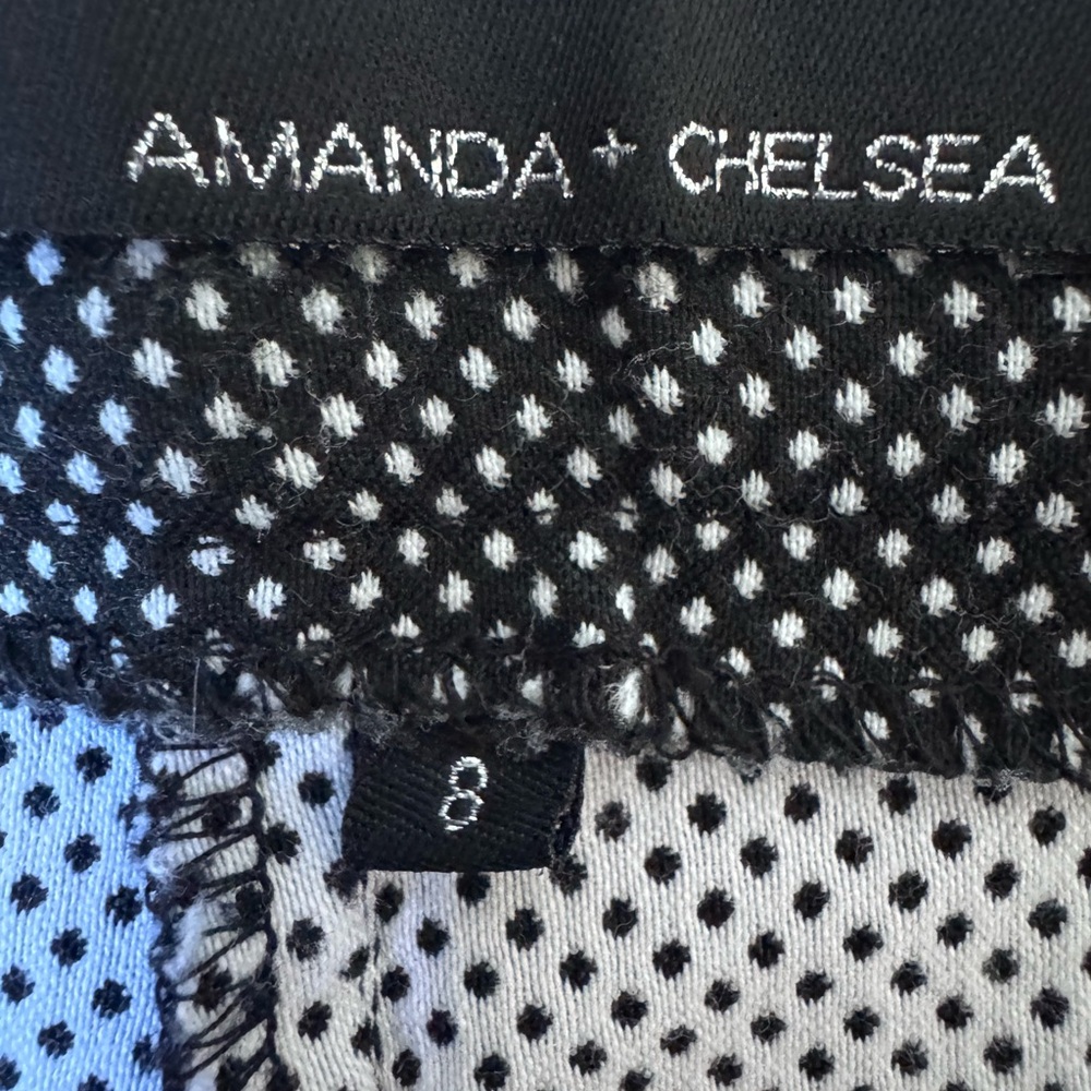 Amanda & Chelsea Women’s Work Pants Size 8, Black & White Polka Dot, Officewear - Picture 7 of 10